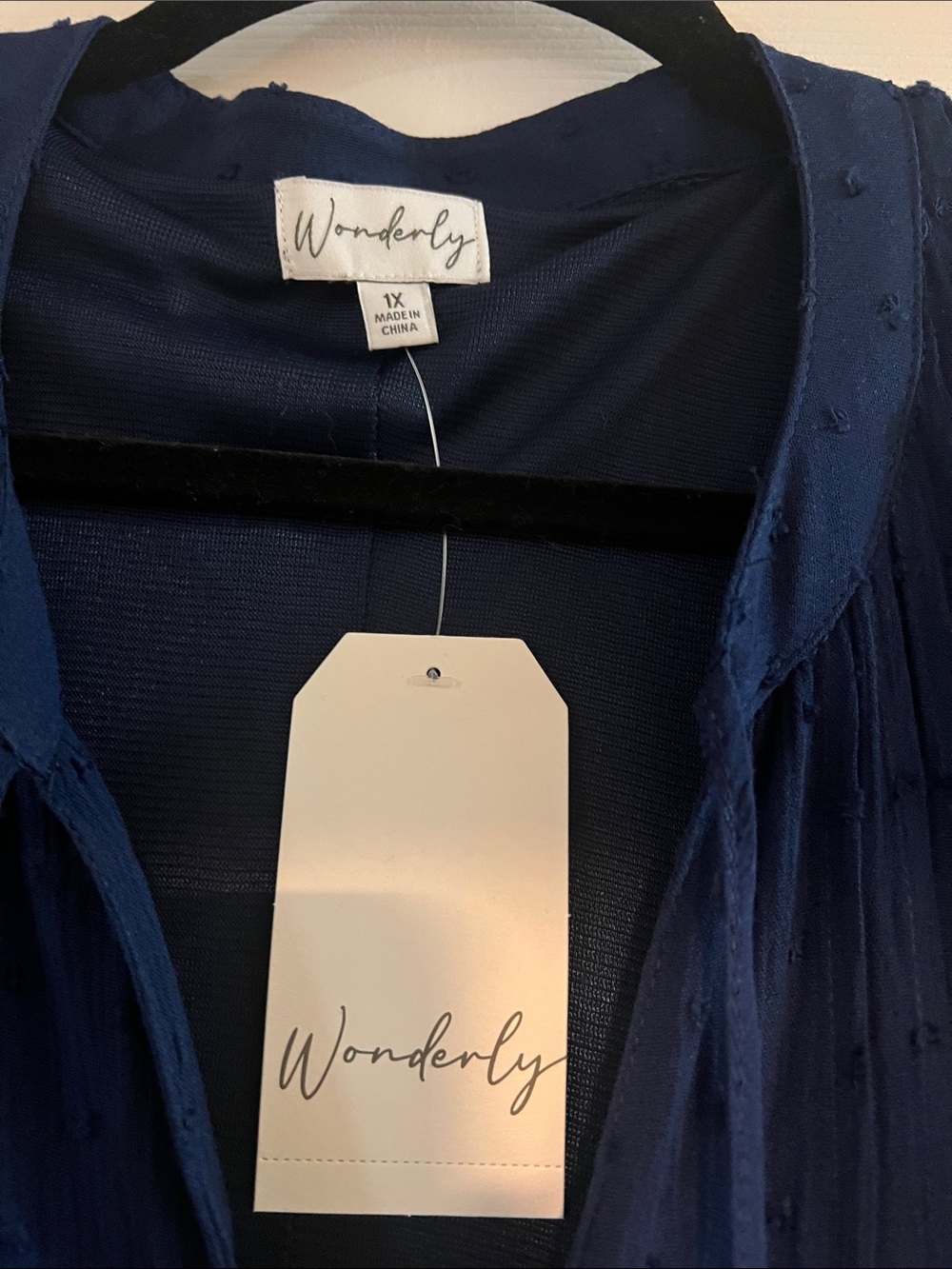 Wonderly Navy Blue Tiered V-Neck Maxi Dress - Picture 2 of 5